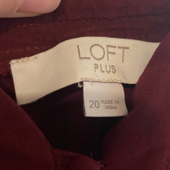 LOFT Red Blouse - Picture 2 of 2